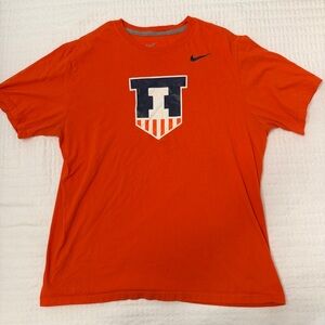 Men’s Nike University of Illinois U of I Fighting Illini T Shirt - XL
